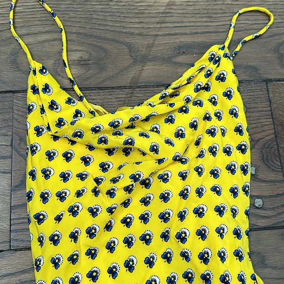 NWT Staud Bellamy Lace Up Back Floral Dress Soleil Calico - Picture 4 of 8